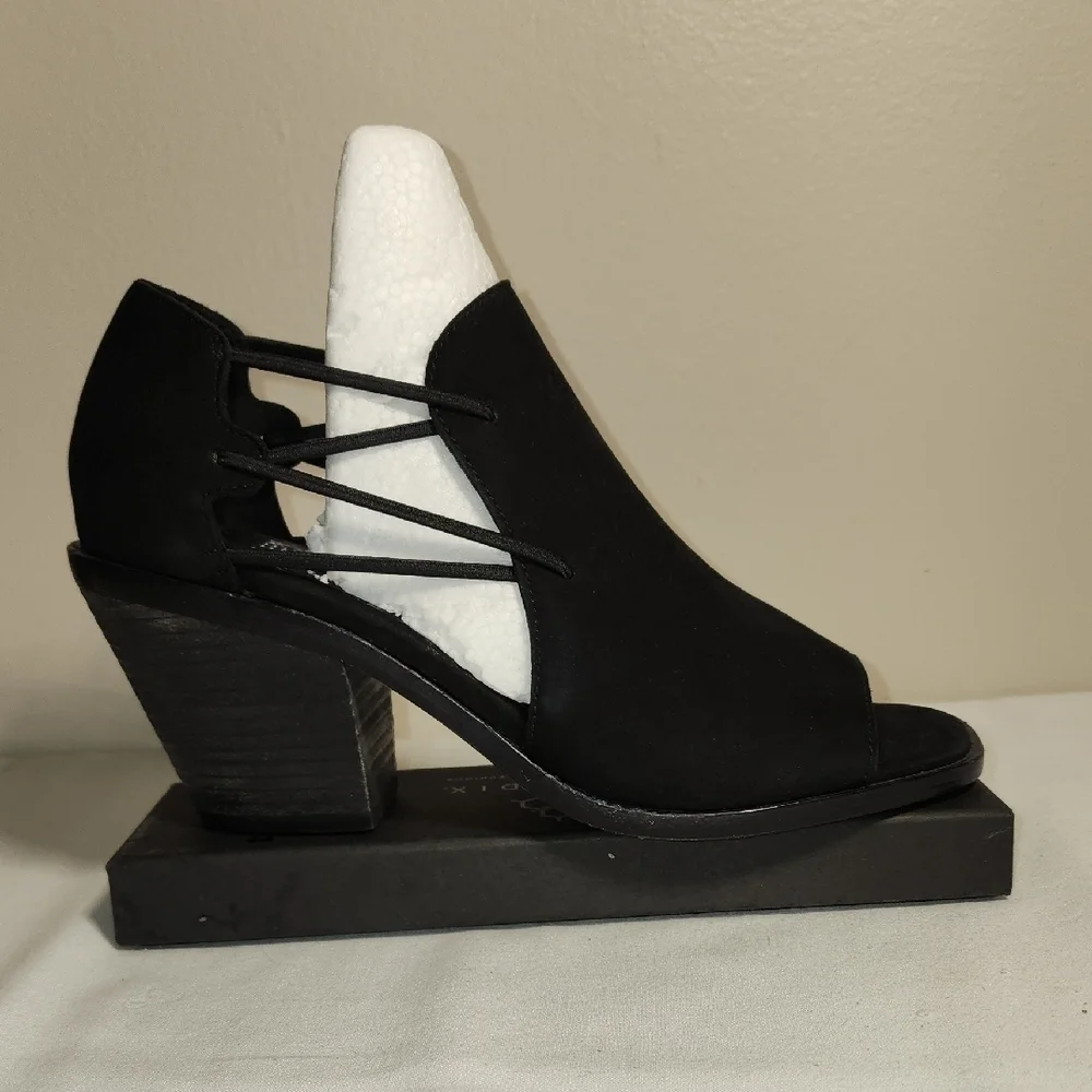Eileen Fisher Black Block Heel Mules